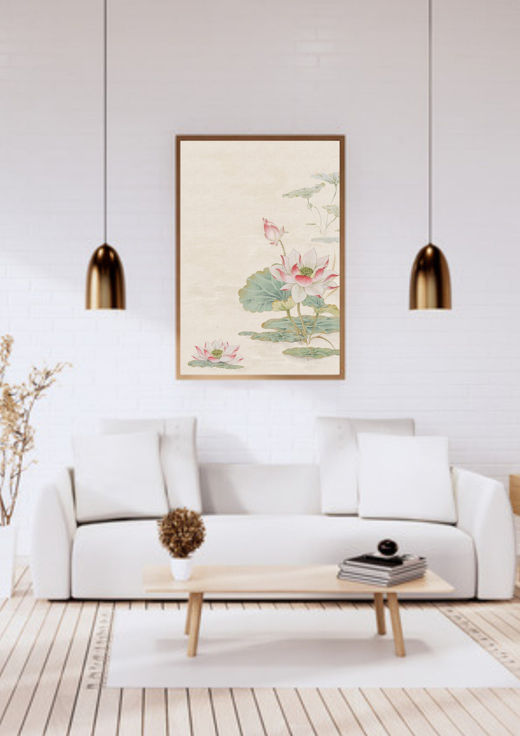 Custom map poster displayed on living room wall — Mapped Moments Co