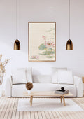 Custom map poster displayed on living room wall — Mapped Moments Co